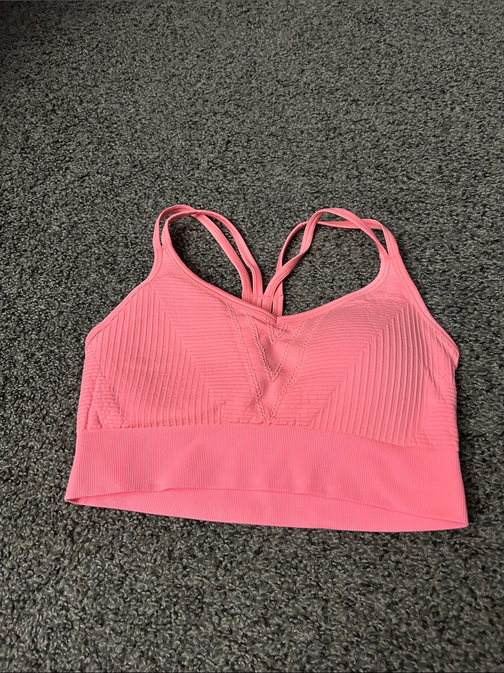 all in motion Pink Ribbed Seamless Sports Bralette